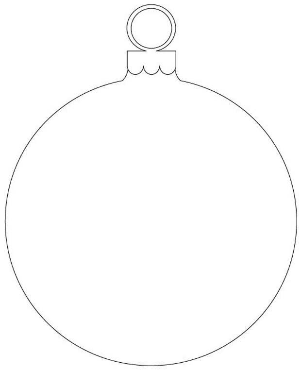 Шарики елочные трафарет для вырезания