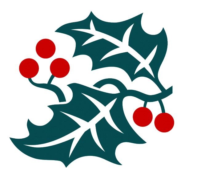 Ветка омелы трафарет