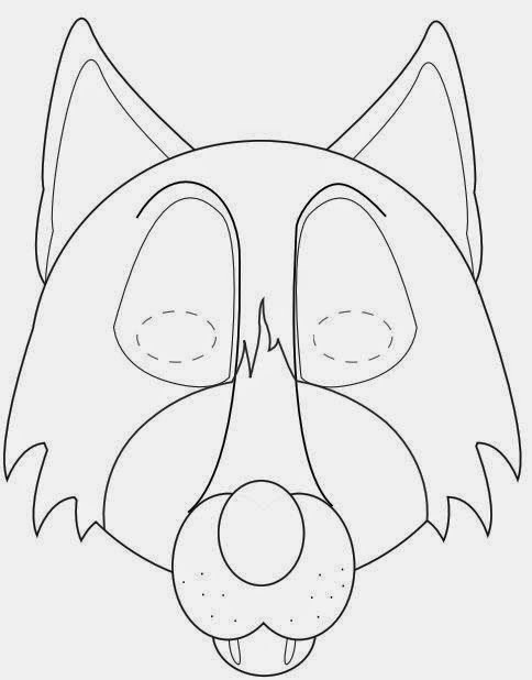 Маска волка шаблон