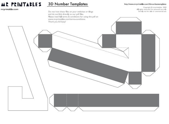 Объемные цифры вырезать