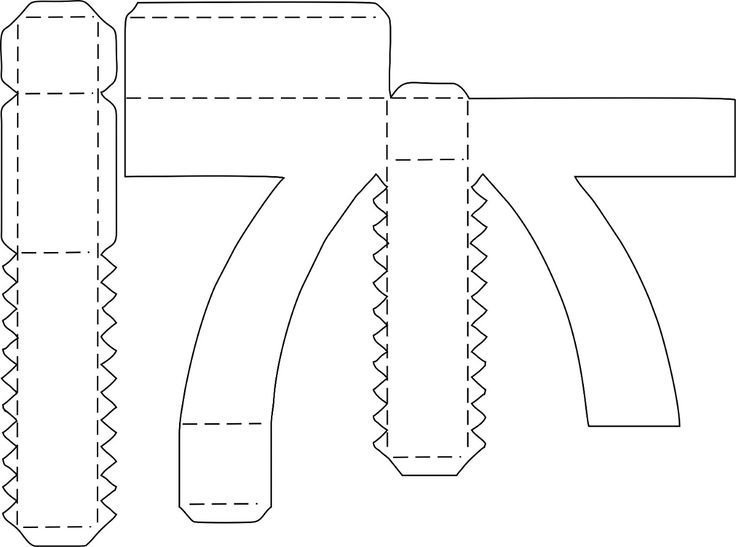 Развертки букв из бумаги