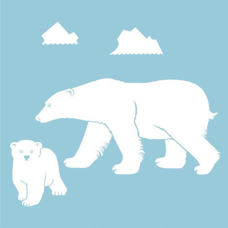 Трафарет медведя для вырезания