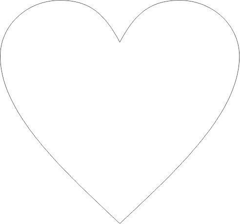 Сердце трафарет