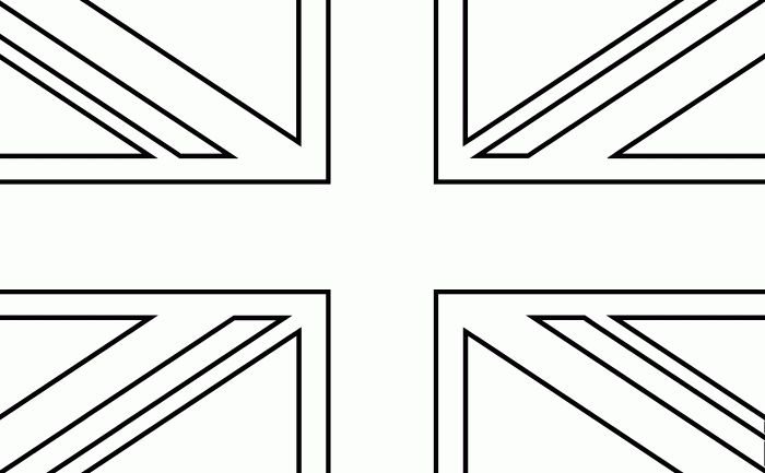 Флаг Великобритании для раскрашивания