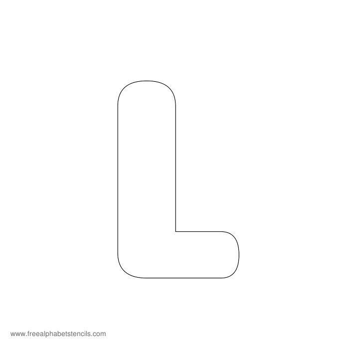 Трафарет буквы л английской