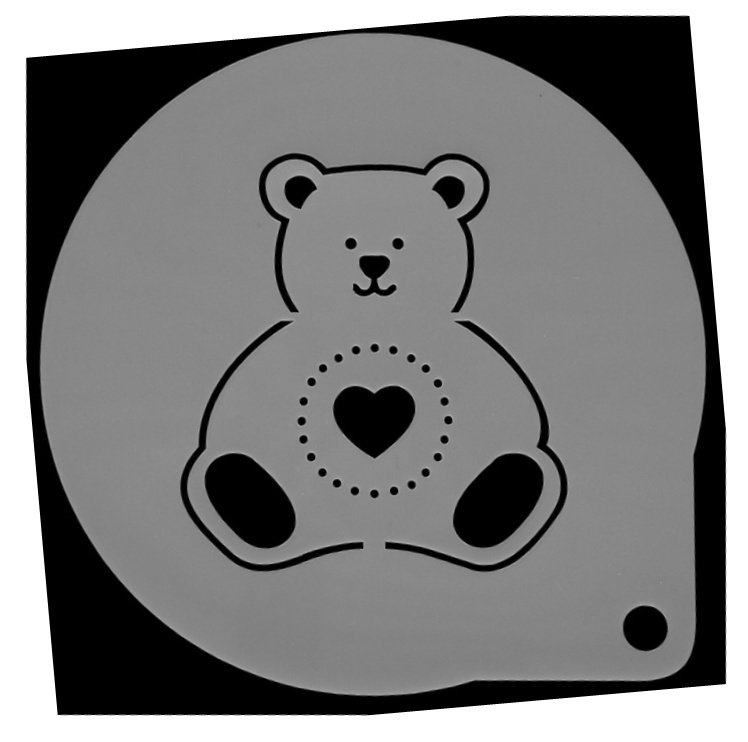 Мишка трафарет