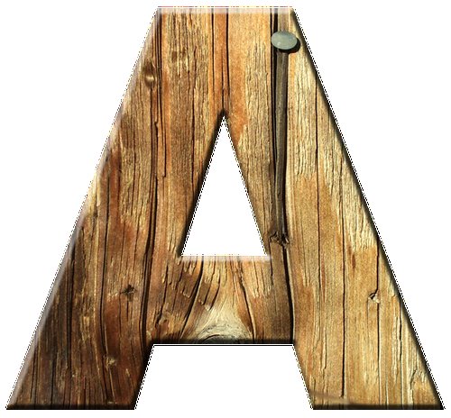 Буквы из дерева