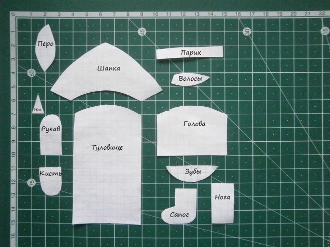 Щелкунчик из фетра выкройка