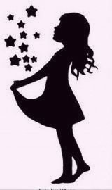 Девушка на окно трафарет