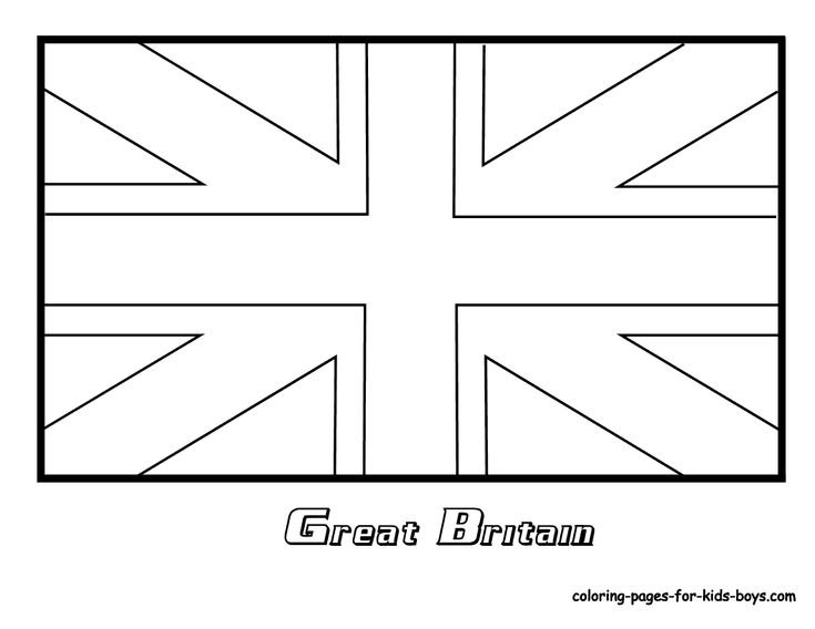 England флаг раскраска