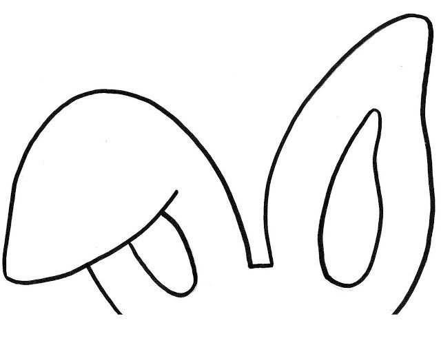 Уши зайца трафарет