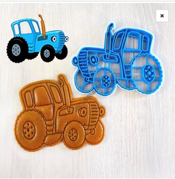 Пряник синий трактор