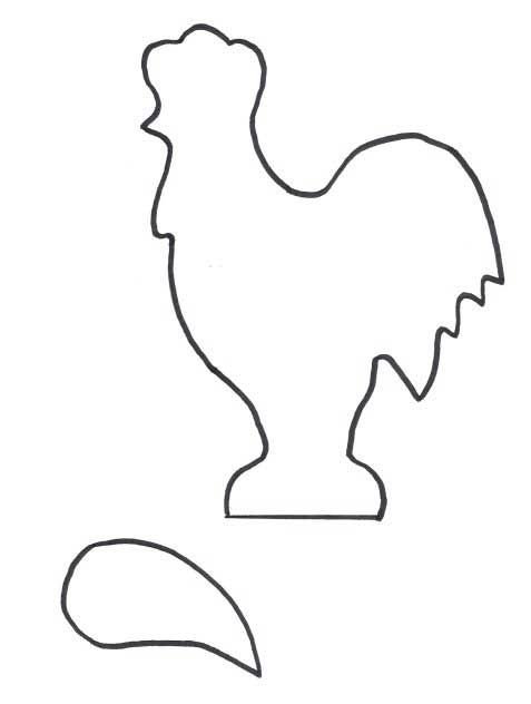 Филимоновская игрушка петух контур