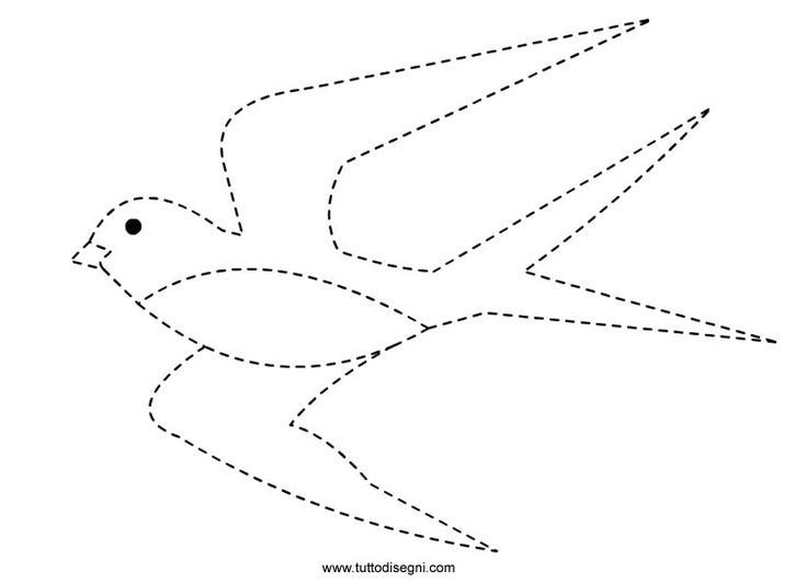 Рисование птиц по точкам