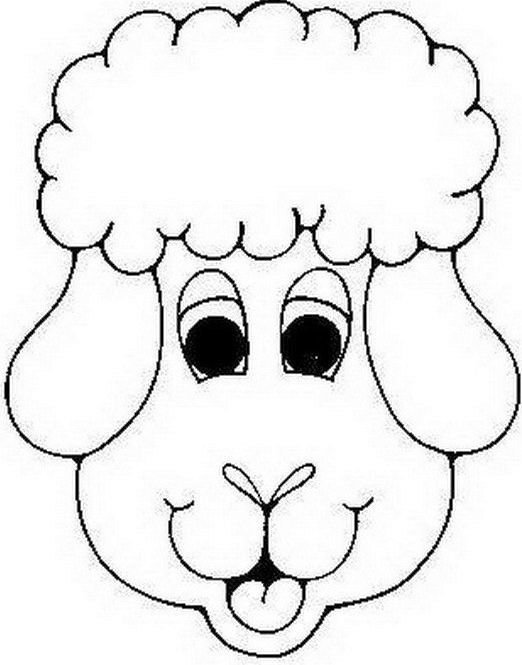 Мордочка овечки для детей