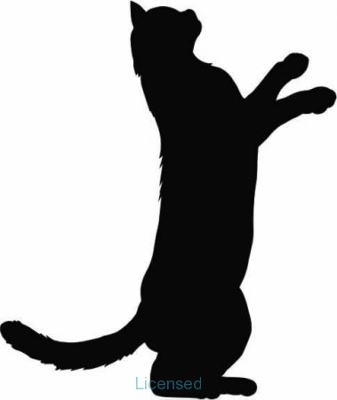 Силуэты кошек на стену