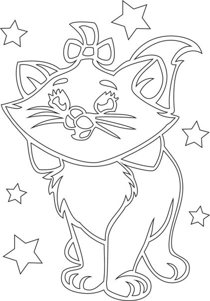 Вытынанки котенок