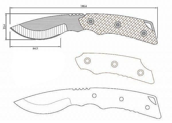 Нож флип кнайф из стандофф 2 чертеж