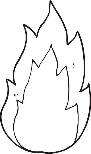 Языки пламени трафарет для вырезания