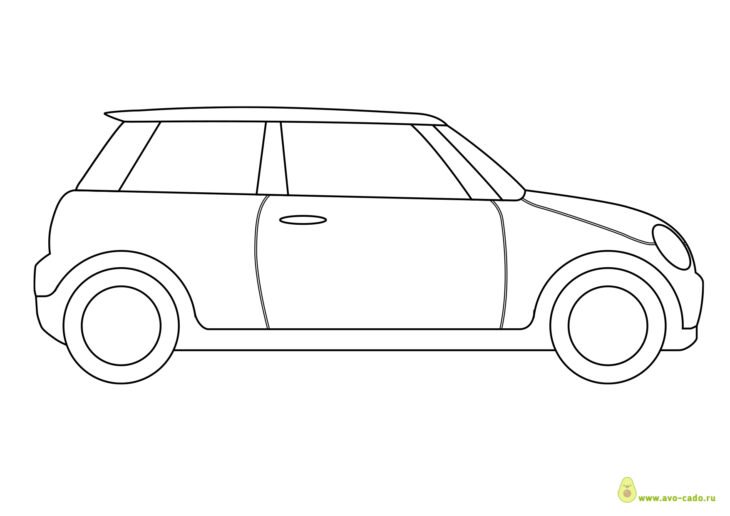 Трафарет автомобиля для детей