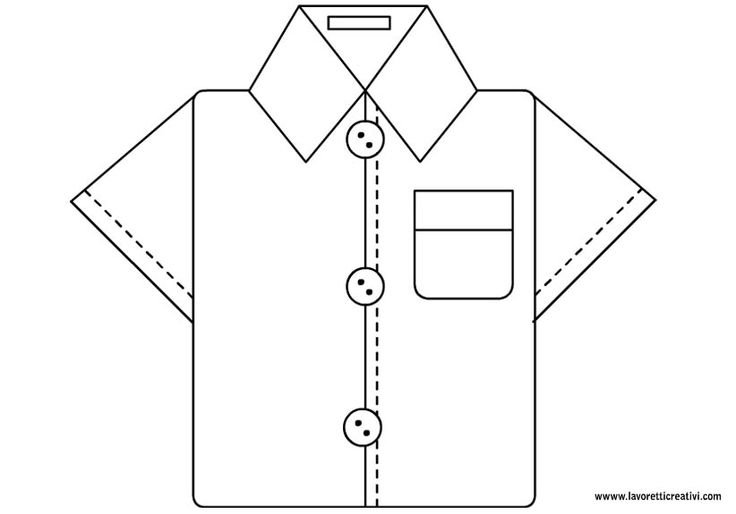 Рубашка раскраска для детей