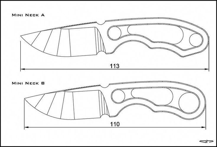 Нож Скиннер чертеж