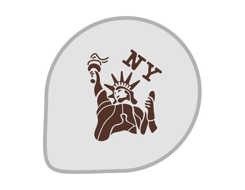 Трафарет №1 "NY", D -9,5 см.