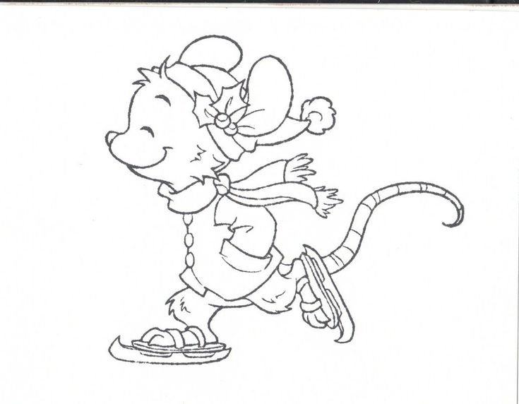 Мышь раскраска для детей