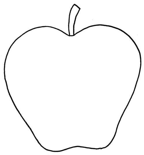 Шаблон яблоко для аппликации