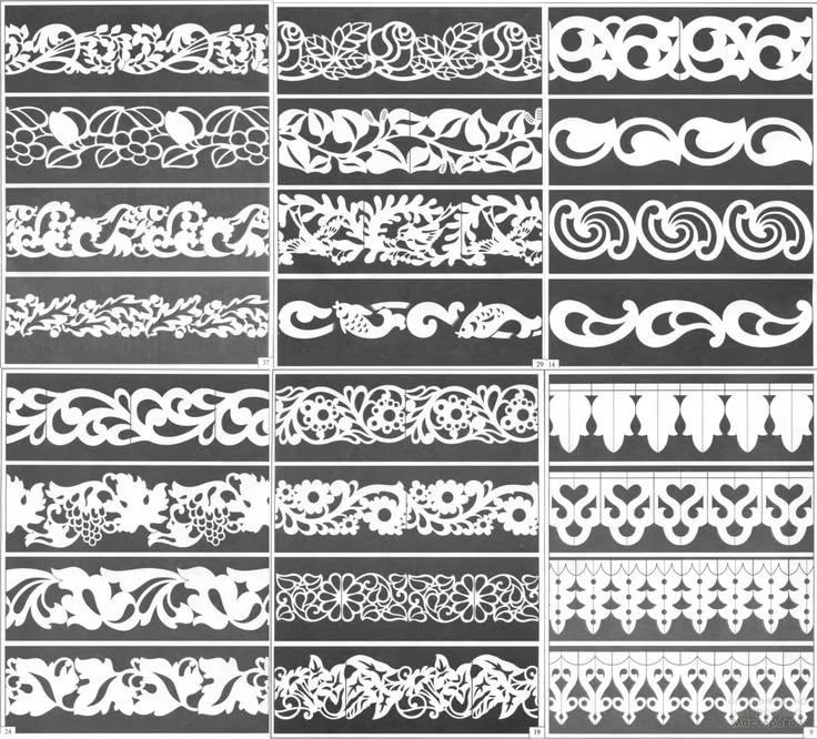 Прорезная резьба по бересте трафареты