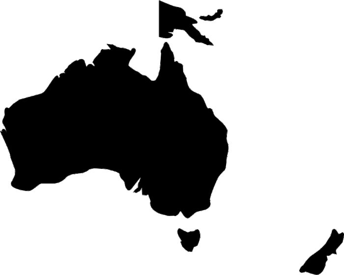 Контур континента Австралия
