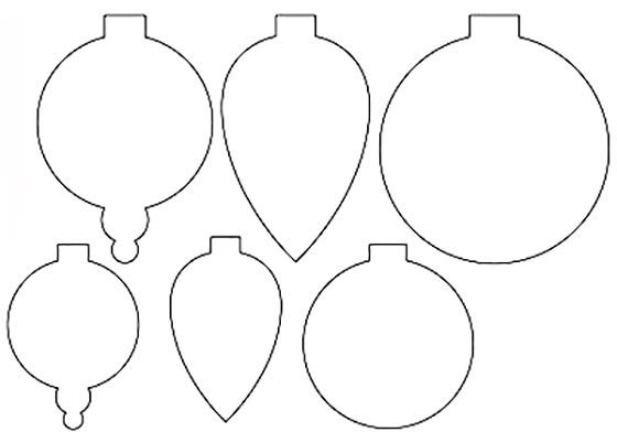 Трафареты новогодних игрушек