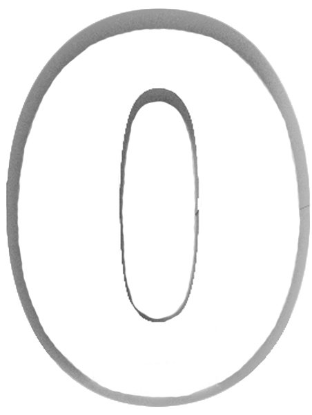 Трафарет для торта цифра 0