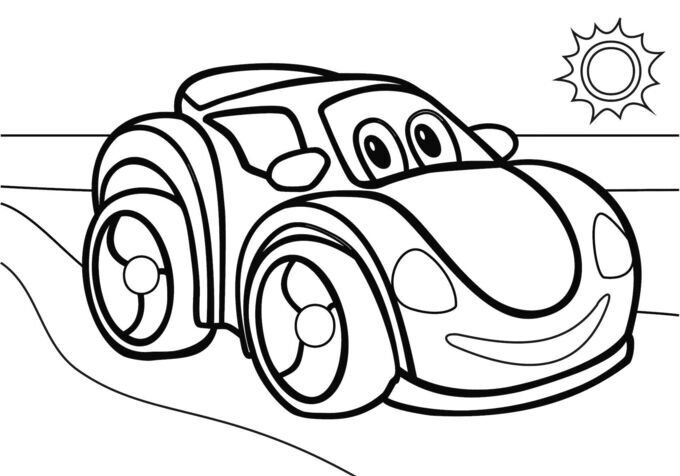 Трафарет машинки для детей