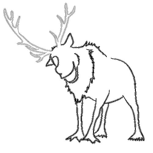 Олень из холодного сердца раскраска