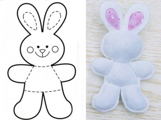 Заяц из фетра