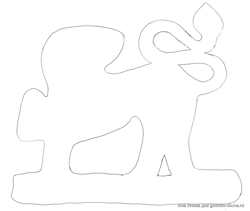 Козуля шаблон