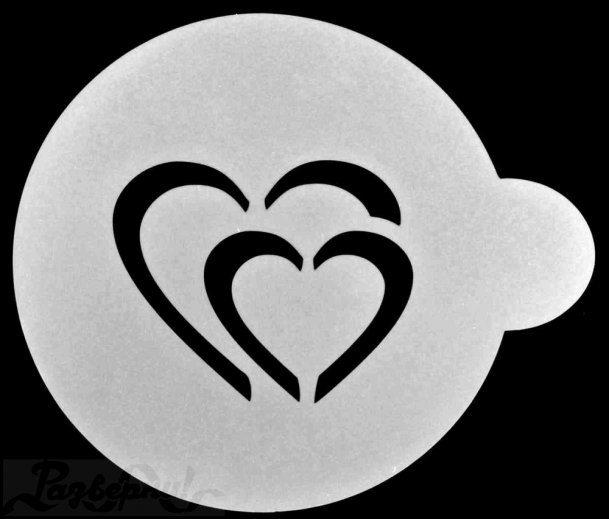 Трафарет для кофе сердце