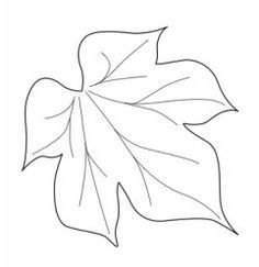 Лист тыквы шаблон