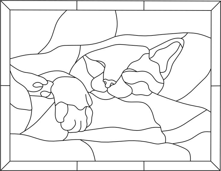 Трафарет для витража на стекле