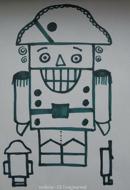 Бумажная игрушка Щелкунчик