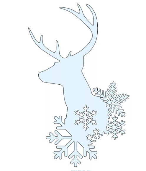 Трафарет "олени"