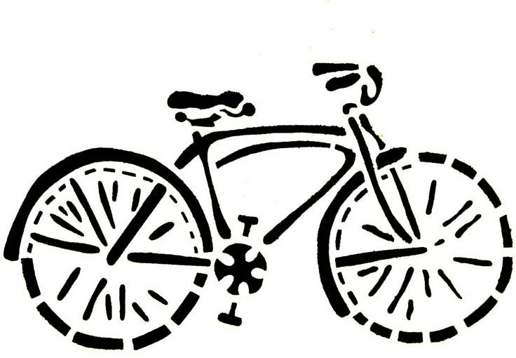 Трафарет велосипеда