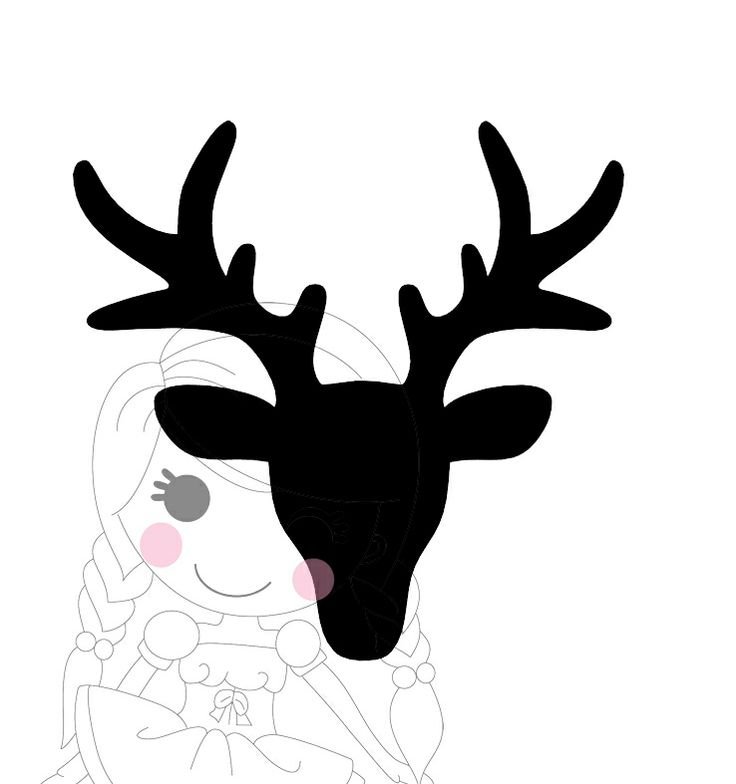 Силуэт оленя