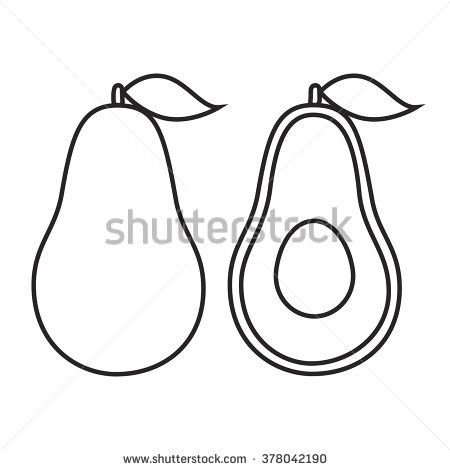 Раскраска авокадо