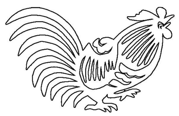 Шаблон петуха