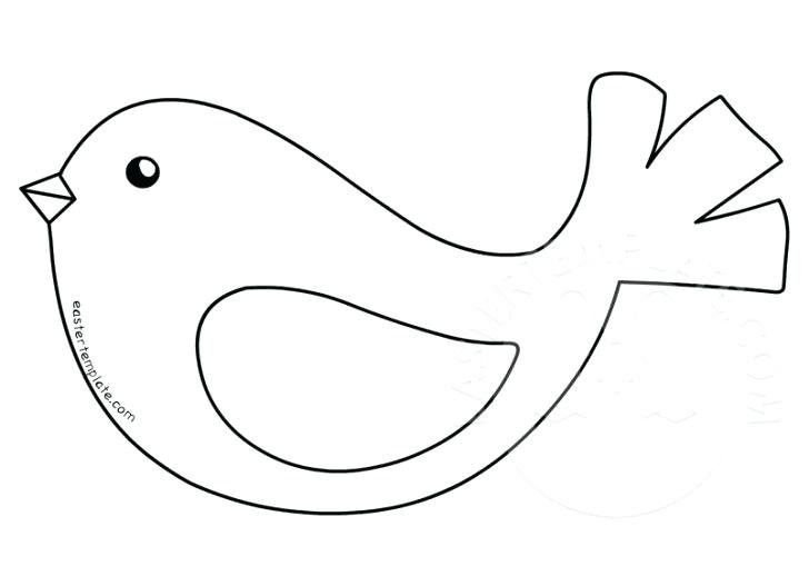 Шаблон птички для вырезания из бумаги