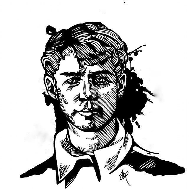 Есенин Сергей портрет вектор