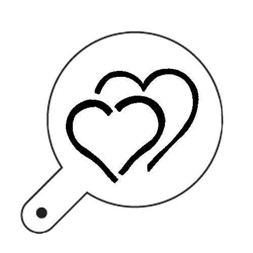 Трафарет для кофе сердце