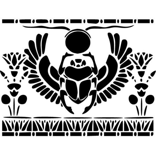 Орнамент древнего Египта Жук скарабей